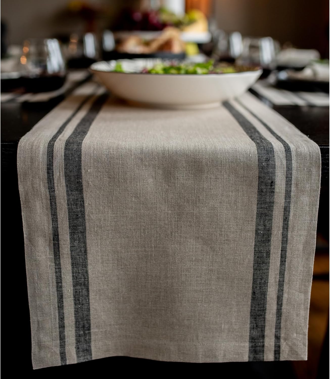 Solino French Stripe Linen 16x90in
