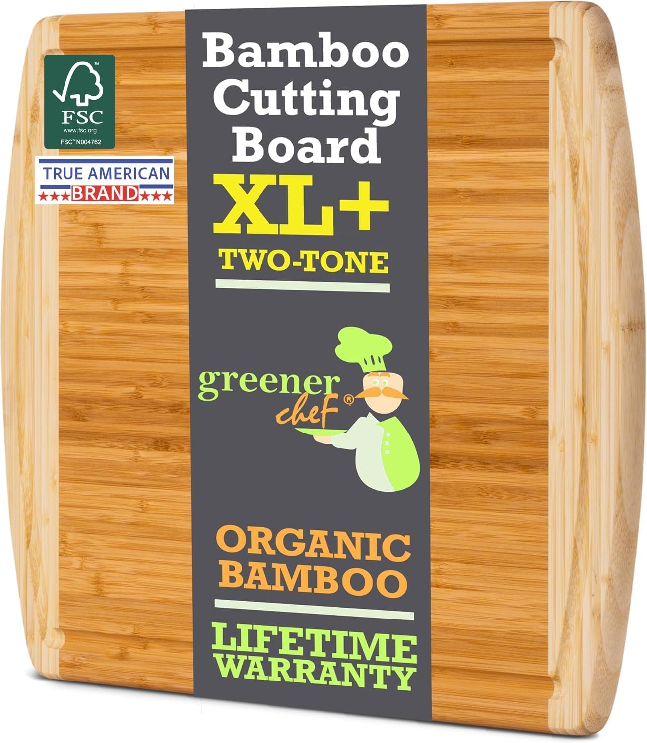 Greener Chef 20" Bamboo Cutting Board