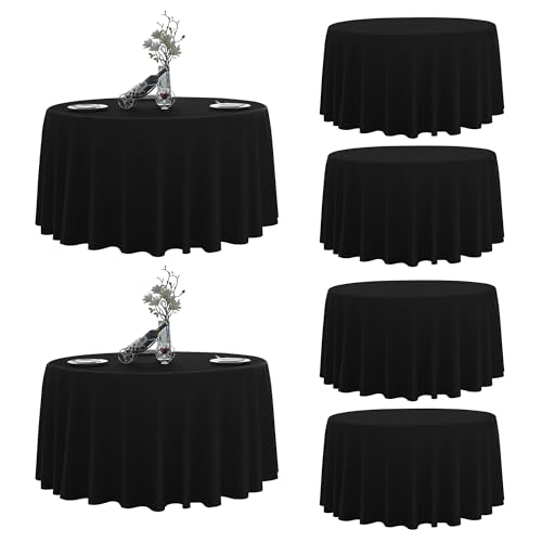 LEQEE 120in Round Polyester — 6 Pack
