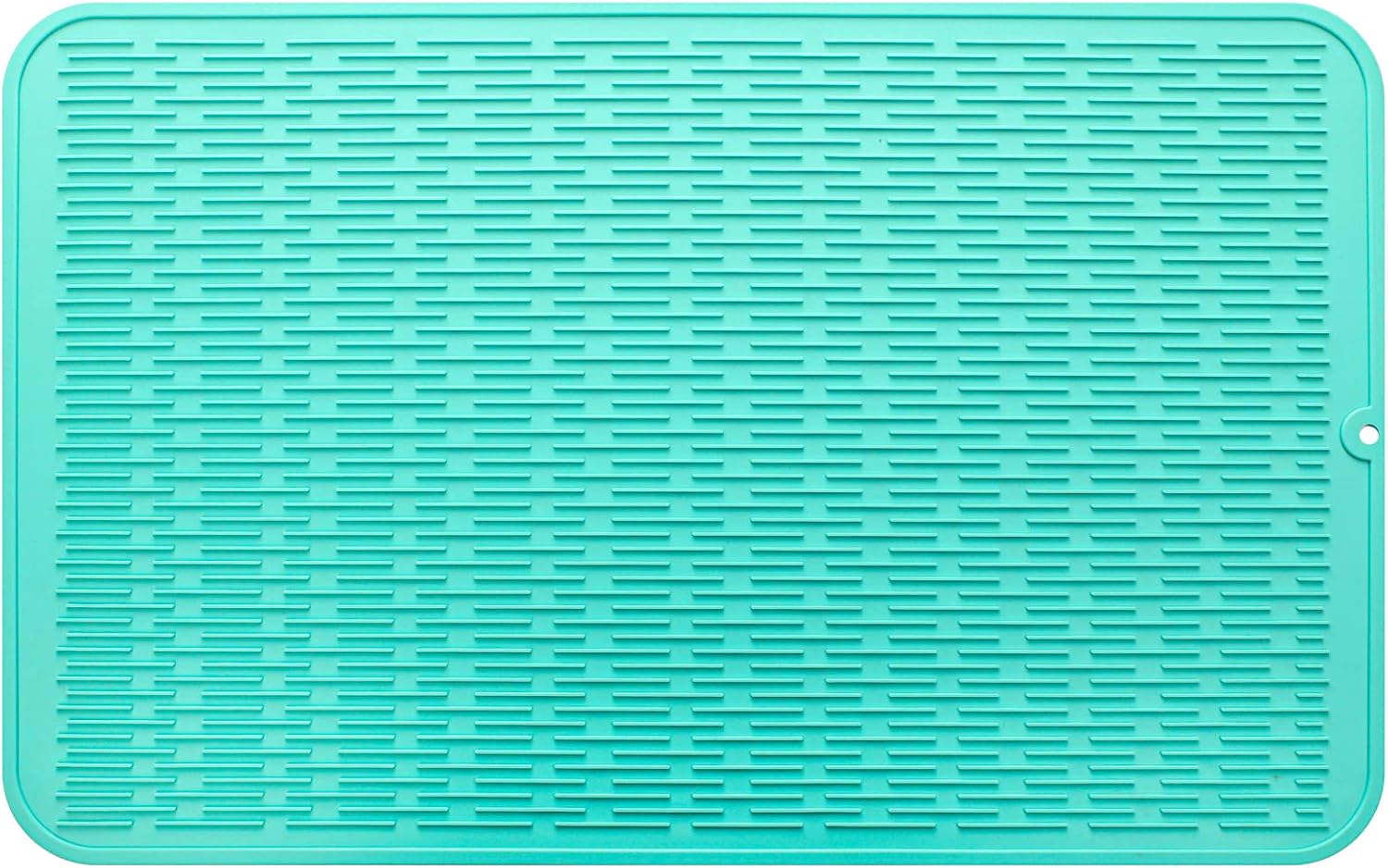 Silicone Dish Drying Mat for Multiple Usage,Easy clean,Eco-friendly,Heat-resistant Silicone Mat for Kitchen Counter or Sink,Refrigerator or Drawer Liner Mint 3XL 28 inches x 18 inches
