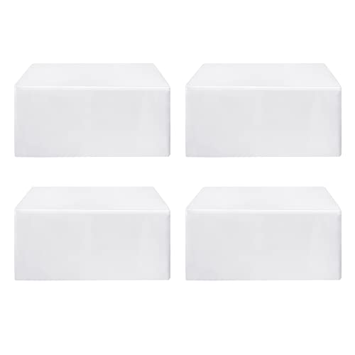 HolidayIdeas 4 Pack Fitted Table Clothes - White