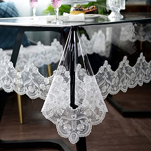 Dimatic Clear Plastic Waterproof Tablecloth
