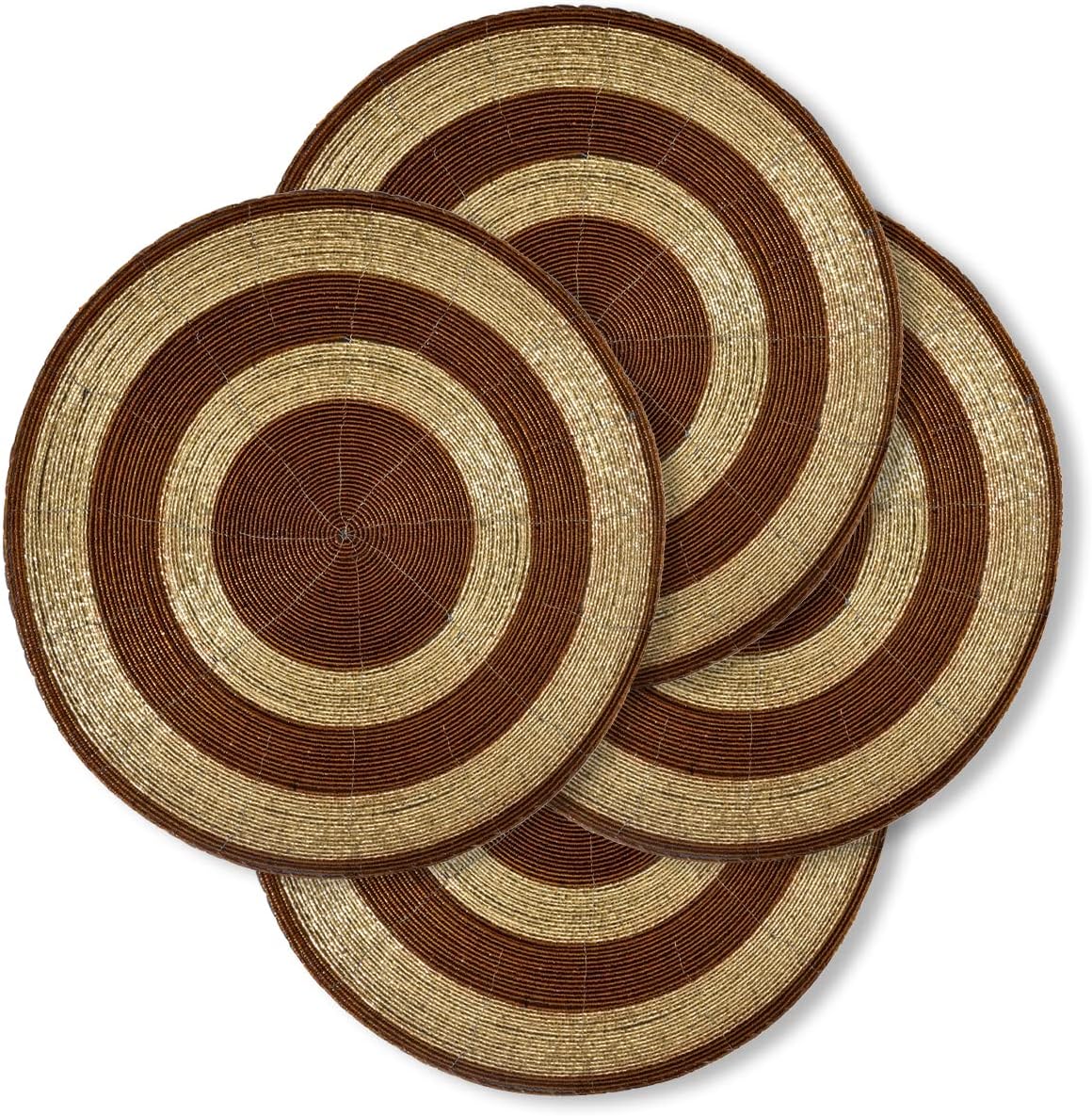 Decozen Beaded Round Placemats Set of 12