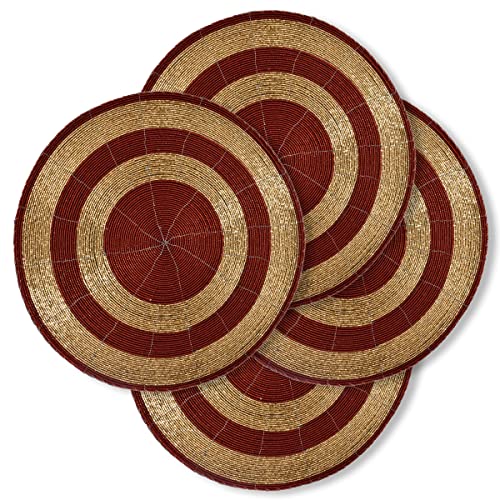 Decozen Beaded Round Placemats