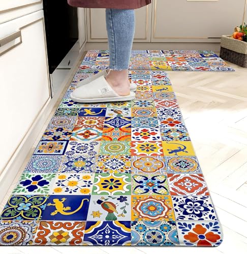 weesire Boho Kitchen Rugs Set 2