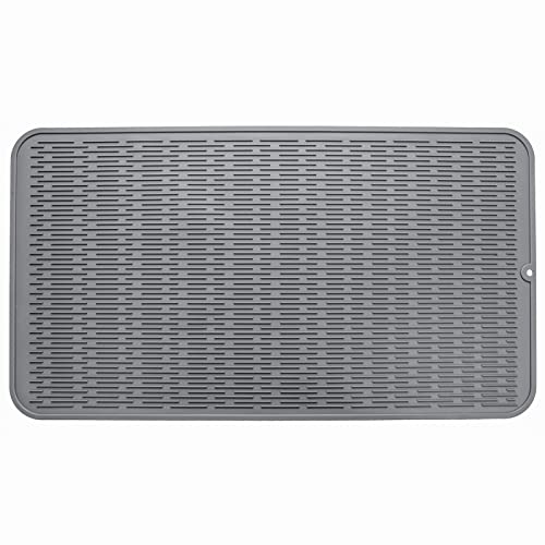 MicoYang Silicone Dish Drying Mat (Grey 4XL)