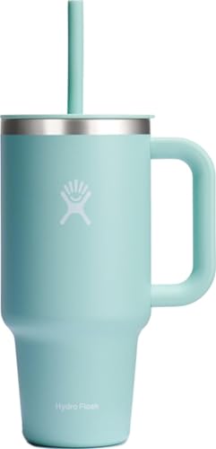 Hydro Flask 32 Oz Travel Tumbler with Handle, Lid and Straw - Insulated Stainless Steel in Dew