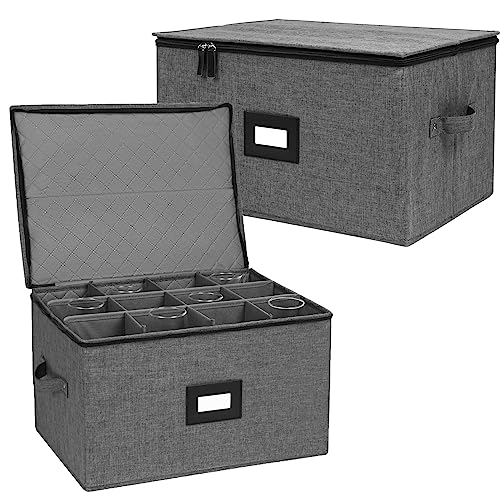 Mayniu Wine Glass Storage Box 2 Pack