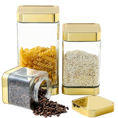 BETTWILL Glass Canisters (Set of 3)