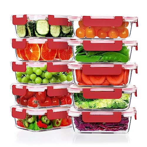 VERONES 22 oz Glass Meal Prep Containers (10)