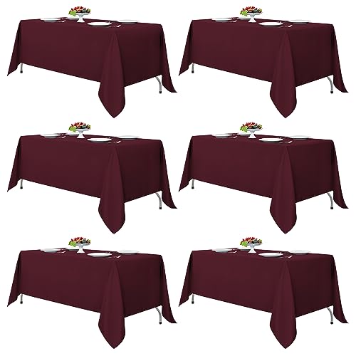 Fitable Burgundy Rectangle Tablecloths