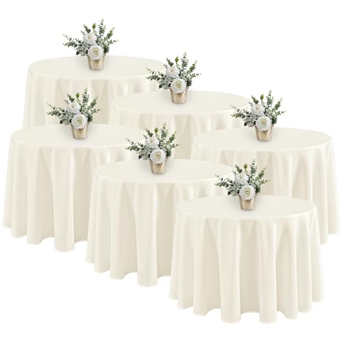 Fitable 6 Pack Ivory 108" Round