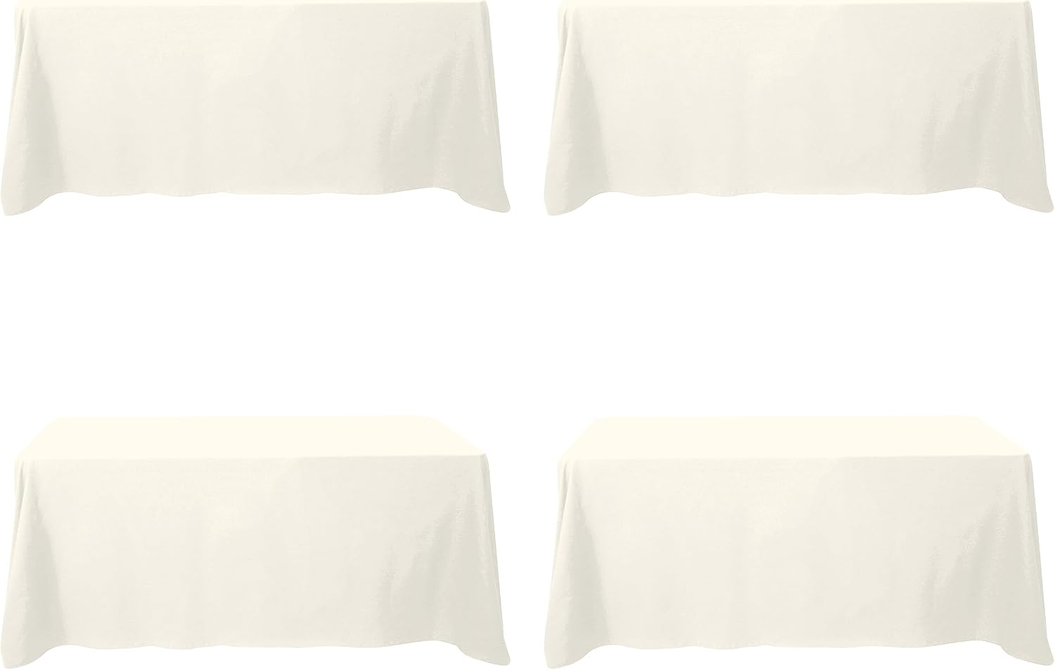 BRILLMAX 4 Pack Ivory Tablecloths