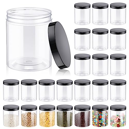 Irenare 16 oz Plastic Jars (24 pcs)