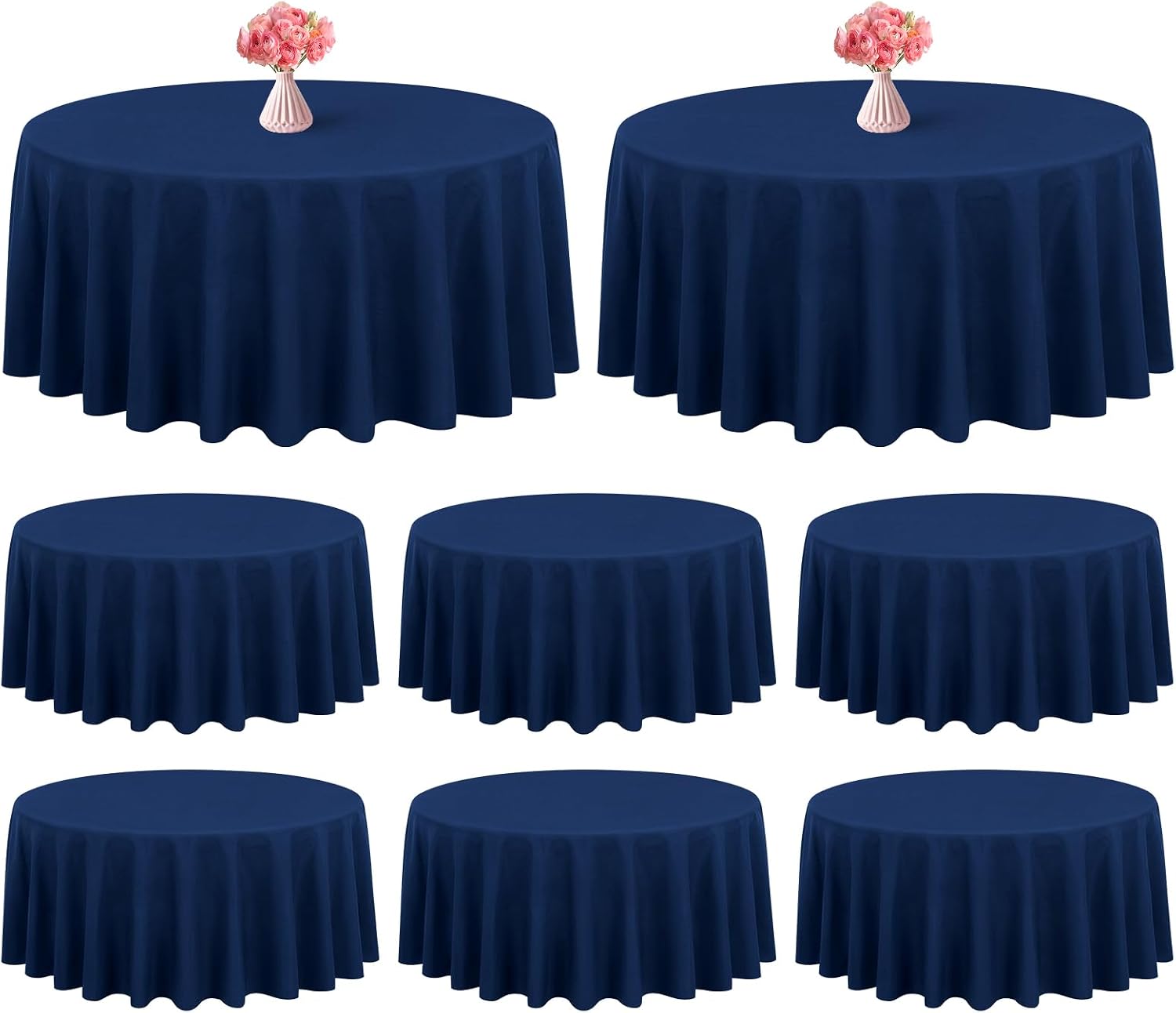 Showgeous 8 Pack Navy Blue 90" Round