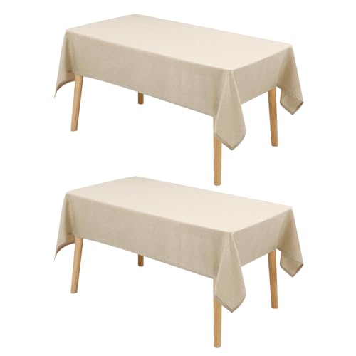 Hiasan 2 Pack Faux Linen 54 x 120 Inch