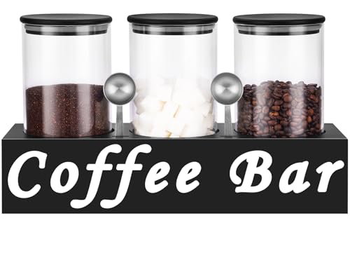ZOMUIA Glass Coffee Containers (Black)