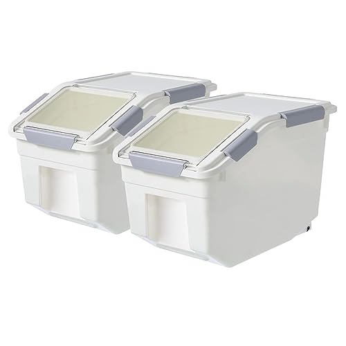 20Lbs 2 Pack Food Storage Container with Scoop