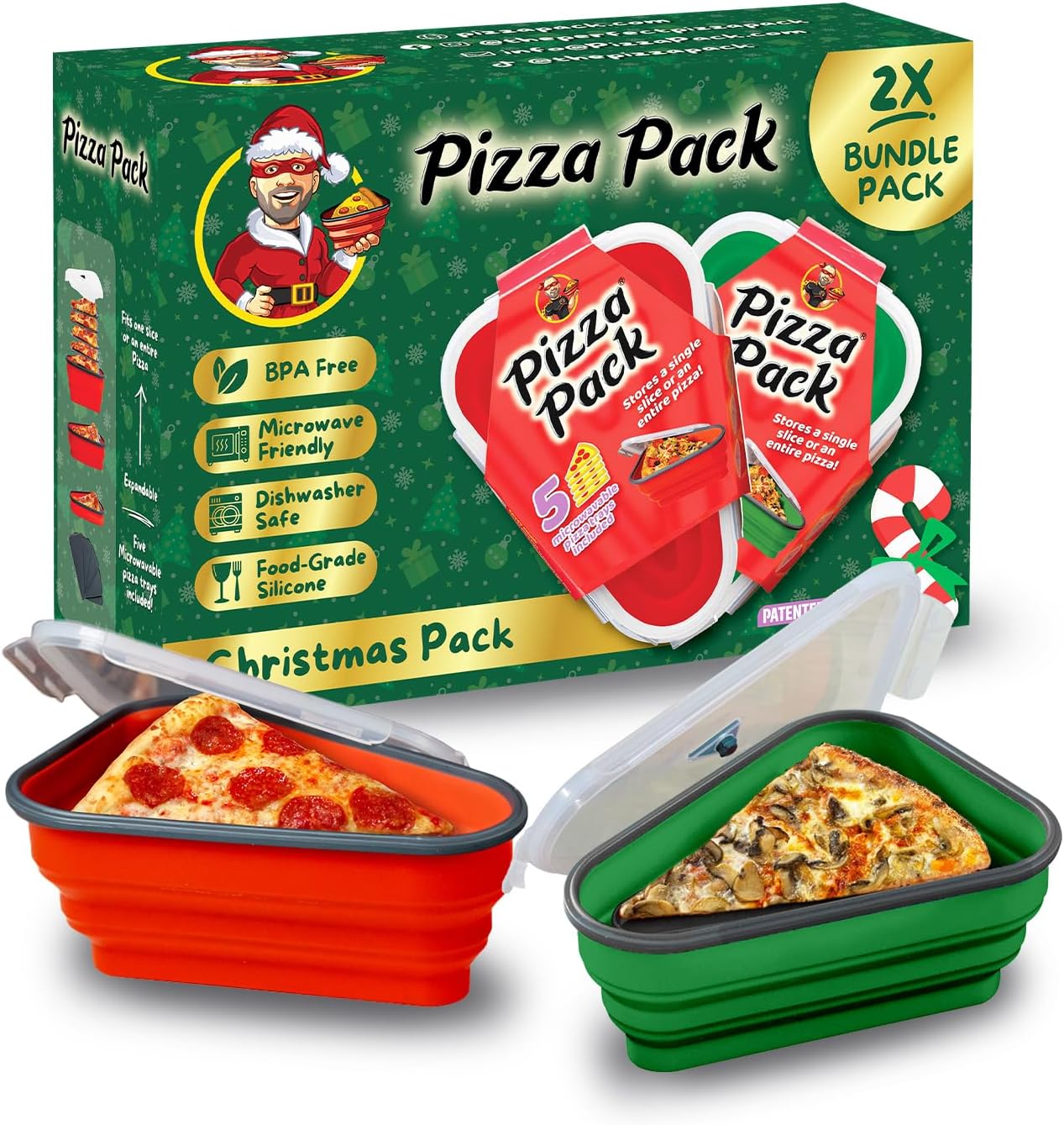 PIZZA PACK Reusable Pizza Container (2-Pack)