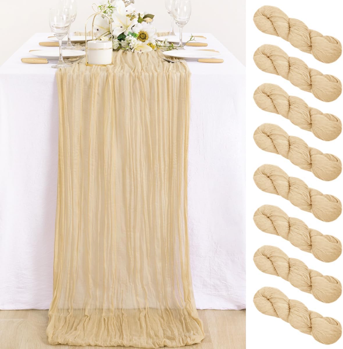 MLMC 8 Pack Champagne Cheesecloth