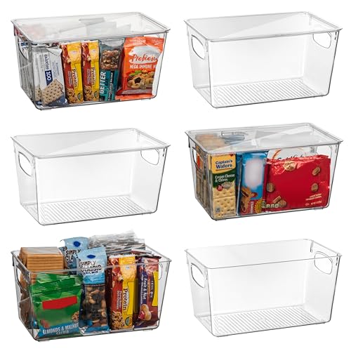 ClearSpace Plastic Pantry Organization and Storage Bins with Lids  Perfect Kitchen Organization or Kitchen Storage  Fridge Organizer, Refrigerator Organizer Bins, Cabinet Organizers
