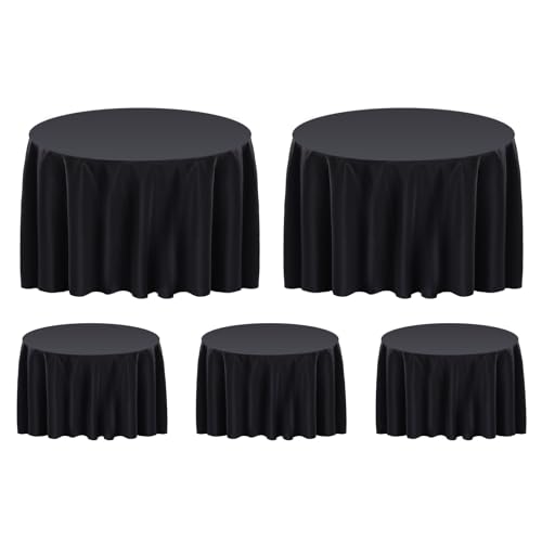 Surmente 132 inch Round Tablecloths (5-Pack)