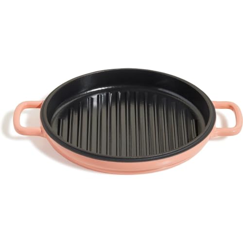 Our Place Cast Iron Hot Grill | Toxin-Free, 10.5" Round, Enameled Cast Iron Grill Pan | Indoor Serious Searing & Grill Marks | Oven Safe up to 500F | Easy to Clean & Maintain | Spice