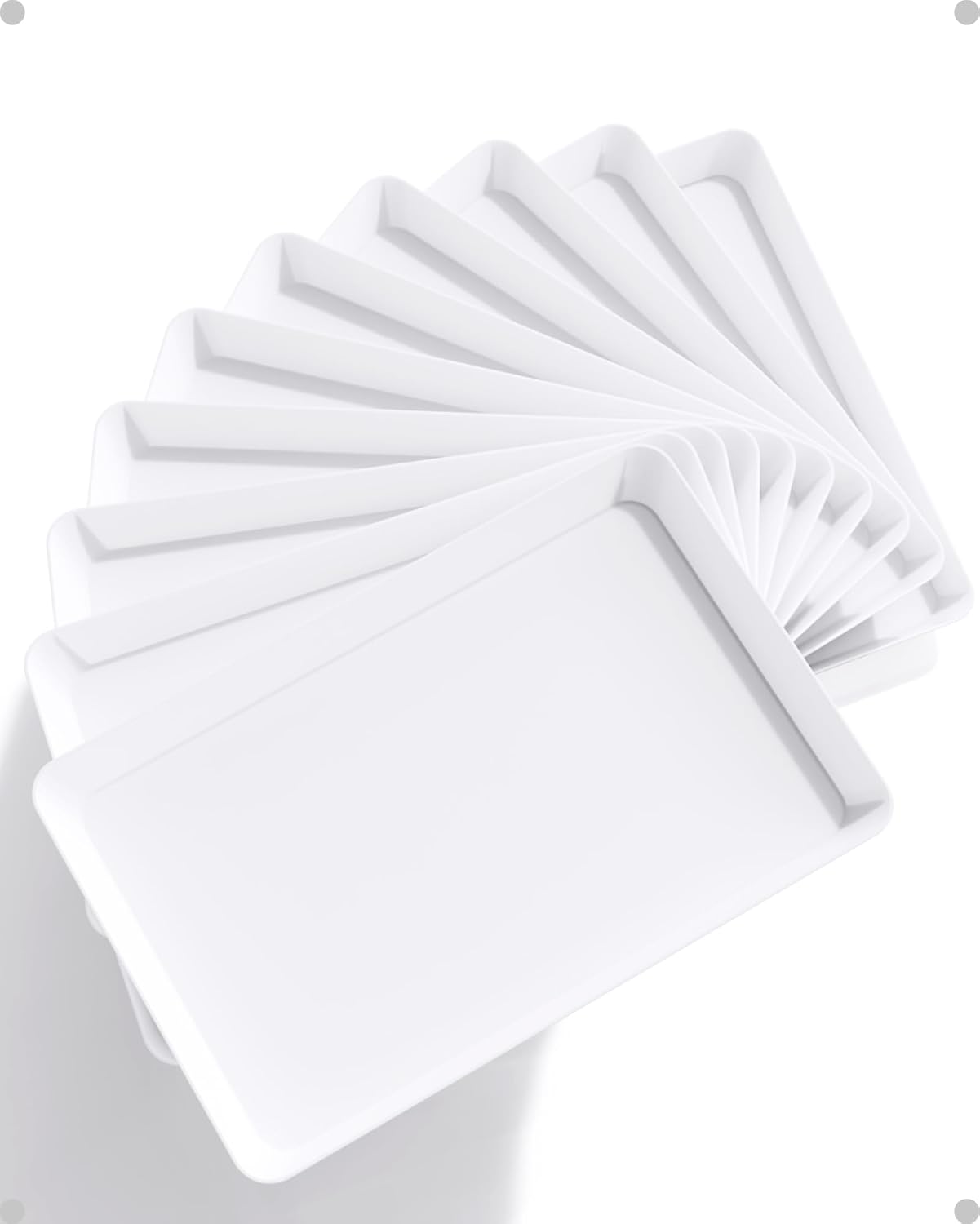 Lifewit Plastic Serving Trays (Set of 10)