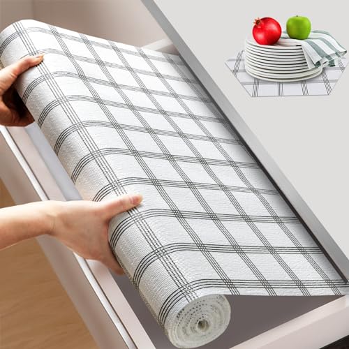 Beautysaid Plaid Shelf Liner