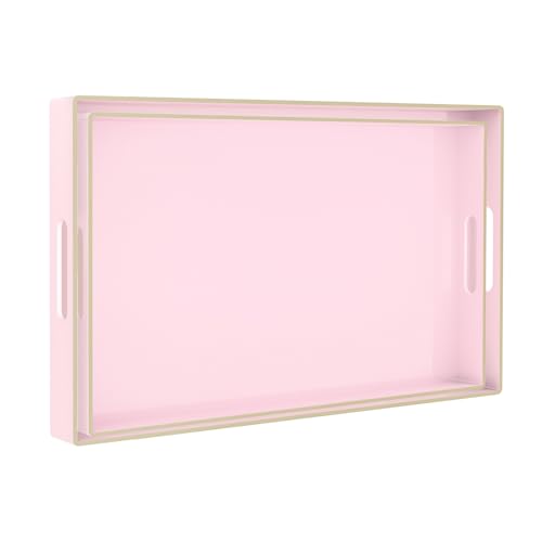 MAONAME Pink Serving Tray Set (Set of 2)