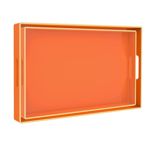 MAONAME Orange Serving Trays (Set of 2)