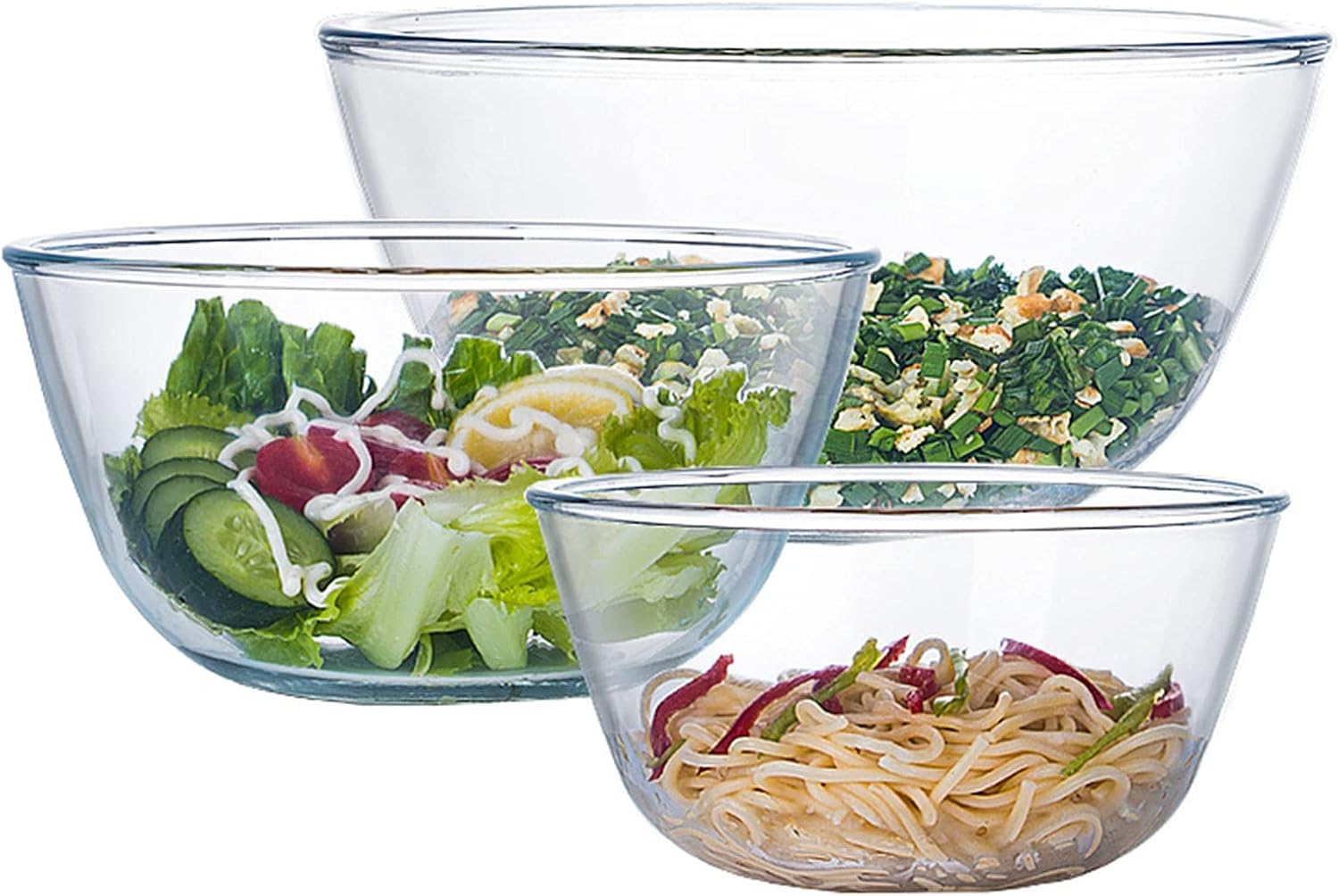 Homwin Glass Mixing Bowl Set
