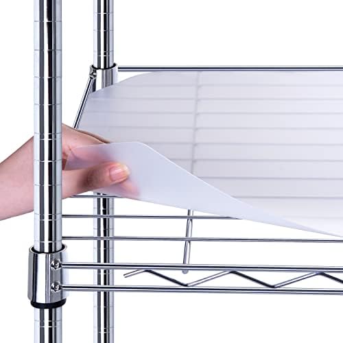 BRIAN & DANY Wire Shelf Liner 18" X 48", Heavy Duty Shelf Liners for Wire Shelving, Waterproof Protector Mats, Set of 5, Transparent
