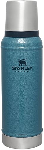 Stanley Classic Legendary Vacuum Bottle 1.0 qt | Wide Mouth with Leakproof Cup Lid | Keep Drinks Hot or Cold | Packable for Travel | Insulated Stainless Steel Thermos | BPA-Free | Hammertone Lake