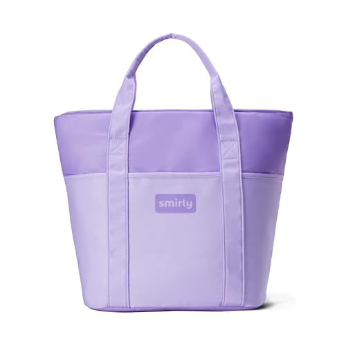SMIRLY Large Insulated Cooler Bag, Thermal Insulated Grocery Bags, Collapsible Cooler Tote for Travel,Beach or Picnic