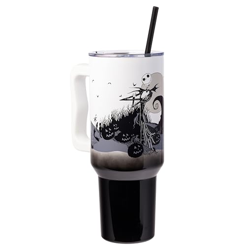 Silver Buffalo Jack Skellington Hill & Moon 40 oz