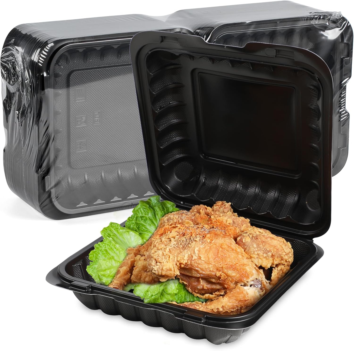 FRESHPAK 55-Pack 34oz Clamshells