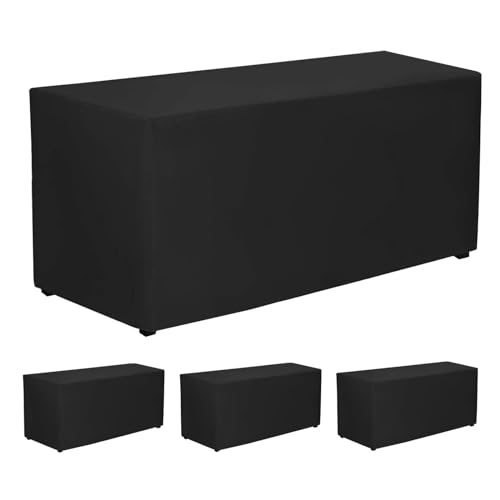 PLOYMONO Black Fitted Tablecloth