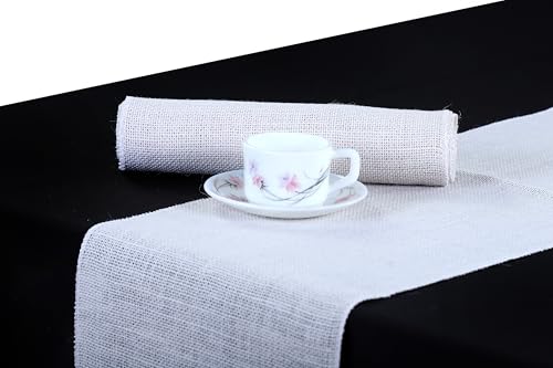 MDS White Burlap Runner (10 pcs)