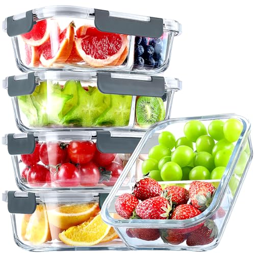 VERONES 5 Pack Glass (2-Compartment)