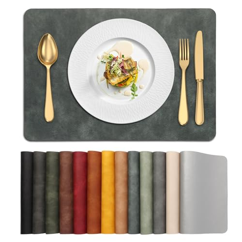 UnivoColors PU Leather Placemats (Blue)