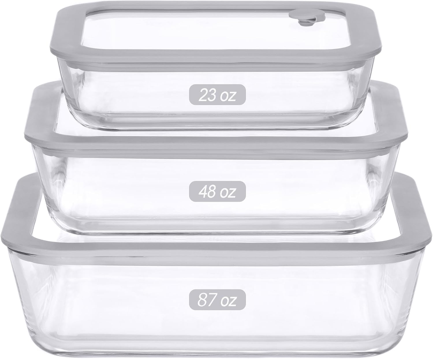 EcoEvo Glass Food Containers 3 Pack