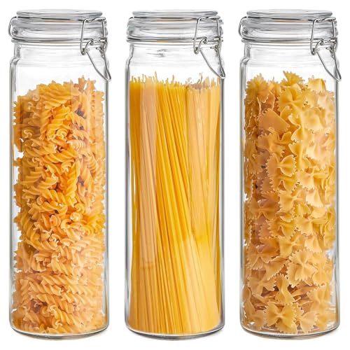ComSaf Airtight Glass Jars Set of 3 (0.5 Gallon)
