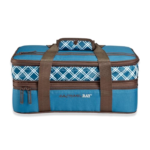 Rachael Ray Expandable Insulated Casserole Carrier for Hot or Cold Food, Thermal Lasagna Lugger Tote for Potluck, Parties, Picnic, and Cookouts, Fits 9" x 13" Baking Dish