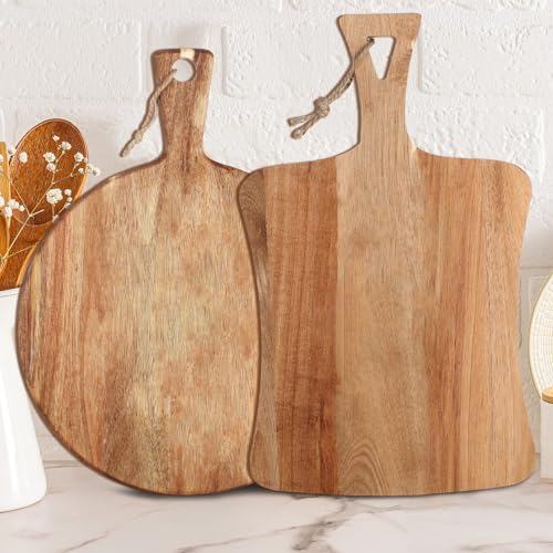 Hsei 2 Pcs Acacia Wood Cutting Board (Practical)
