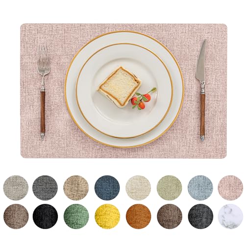 Romanstile Vinyl Placemats Set of 8 - Pink