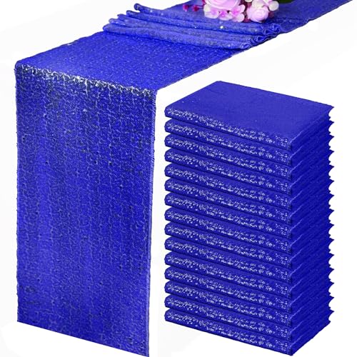 SATULGAU Sequin Table Runner (Royal Blue)