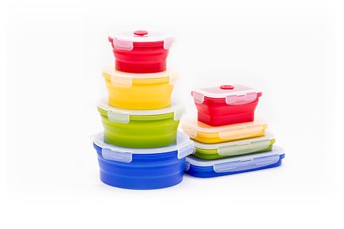 Collapsible Silicone Food Storage Container Set (MULTI COLOR)