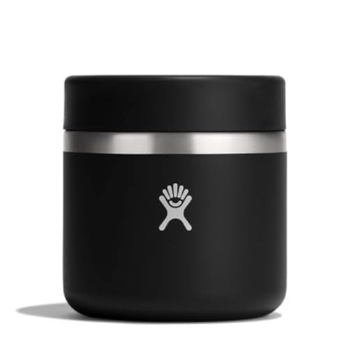 Hydro Flask Food Jar  Insulated Stainless Steel, Snack Travel Container for Hot Food & Soup 20 Oz Black