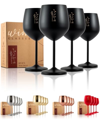 Gusto Nostro Black Stainless Steel 18oz (Set of 4)